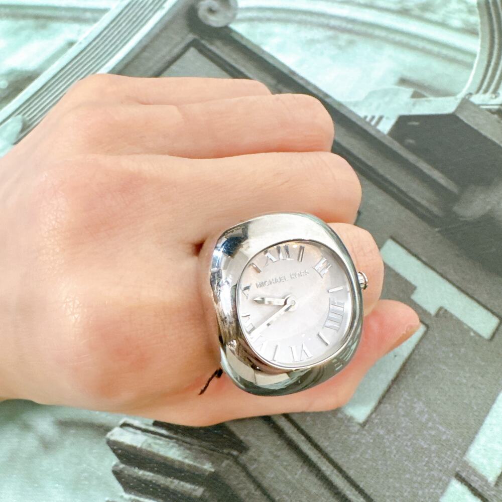 Michael Kors MK4873 Rylee Silver-Tone Ring Watch
